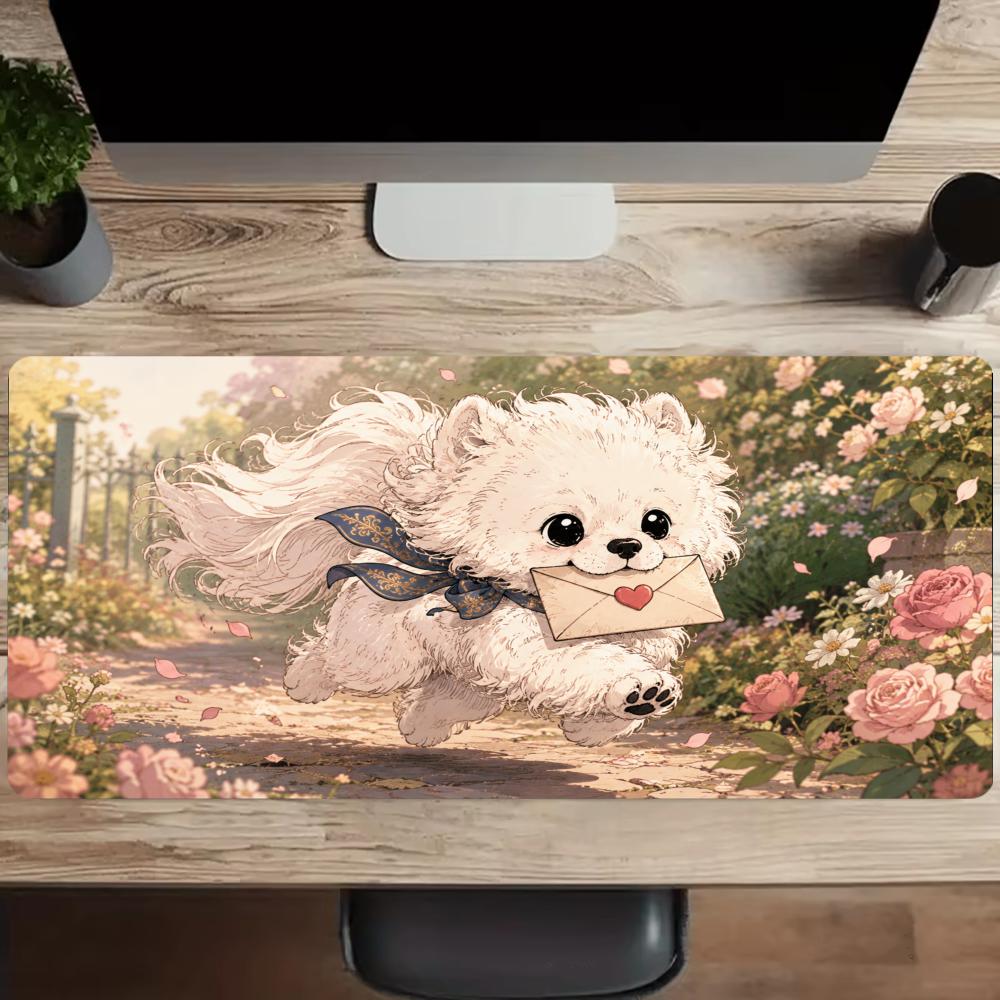 Desk Setup White - Mouse Pad Grande e Fofo Branco