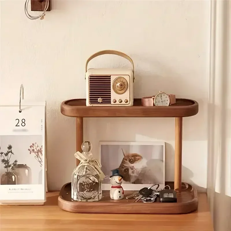 Desk Setup Productivity - Prateleira de armazenamento de madeira, 2
