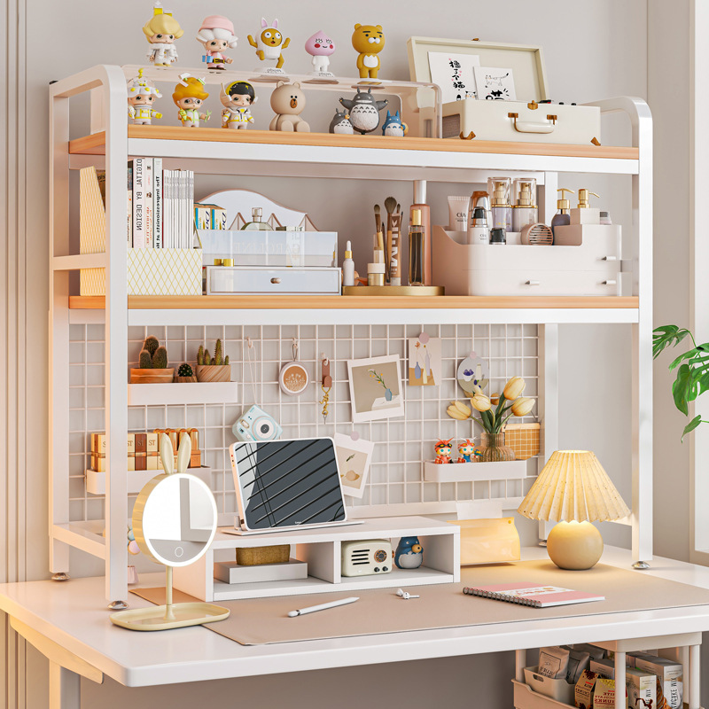 Desk Setup Productivity - Estante estante com grade desktop multi-camada