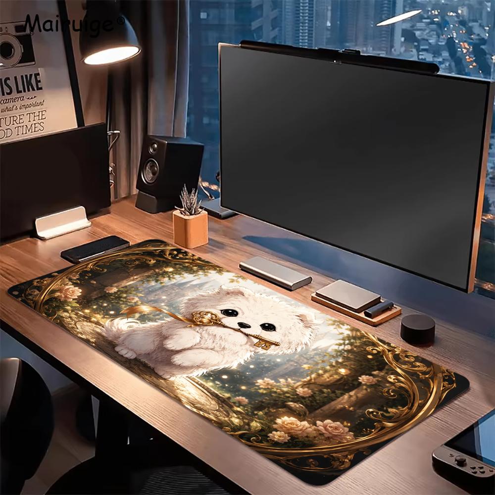 Mouse Pad Grande e Fofo Branco - Desk Setup White avaliação e preço