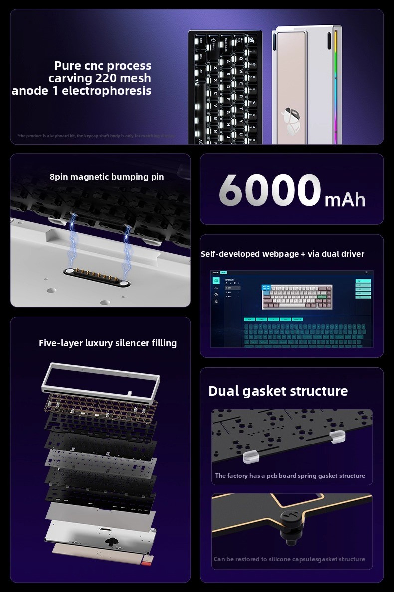 Novo kit de teclado mecânico d - Desk Setup Lamp avaliação e preço