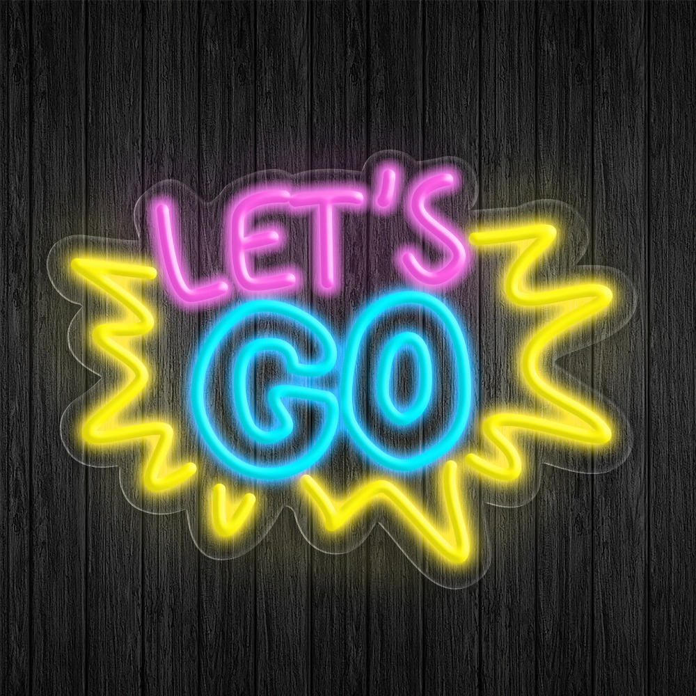 LET'S GO Letreiro Neon LED Mul - Desk Setup Quotes avaliação e preço