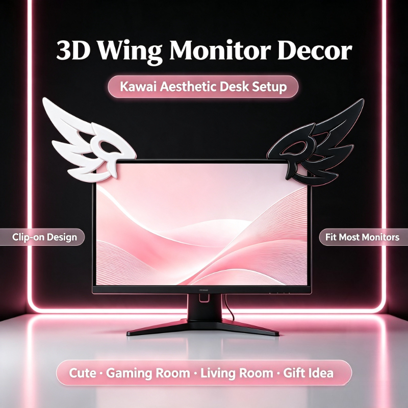 Decoração Kawaii 3D com Asas p - Desk Setup Aesthetic avaliação e preço