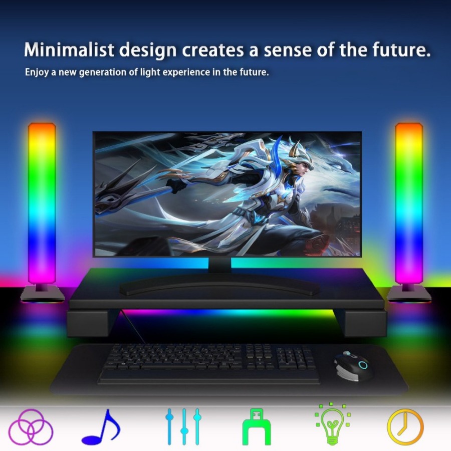 Luz de Ambiente RGB Inteligent - Desk Setup Lamp avaliação e preço