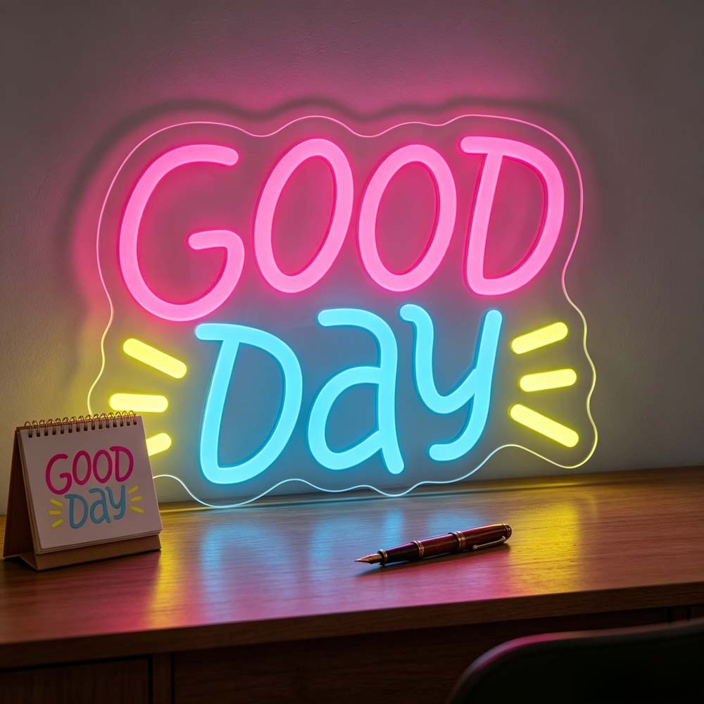 Letreiro Neon LED Good Day com - Desk Setup Aesthetic avaliação e preço